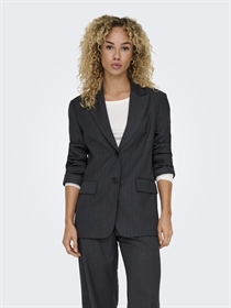 ONLY Blazer Jakke Sadie Dark Grey White Pinstripes